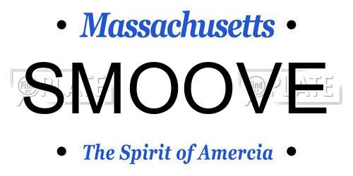 SMOOVE Massachusetts License Plate