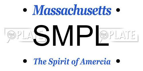 SMPL Massachusetts License Plate