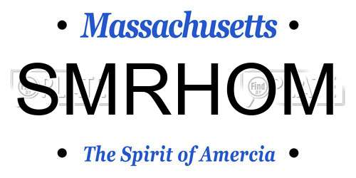SMRHOM Massachusetts License Plate
