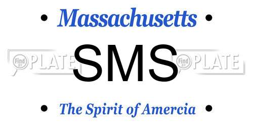 SMS Massachusetts License Plate