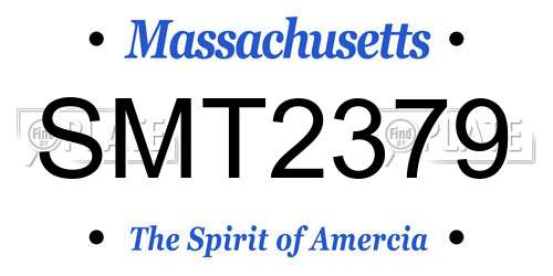 SMT2379 Massachusetts License Plate