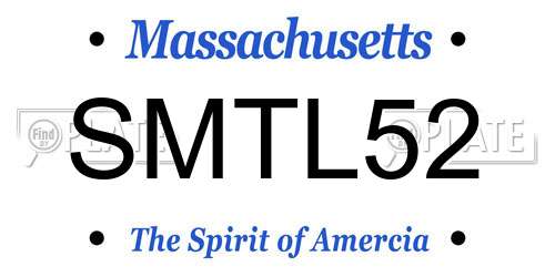 SMTL52 Massachusetts License Plate
