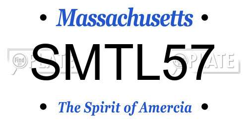 SMTL57 Massachusetts License Plate