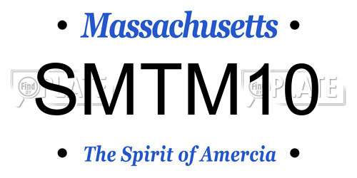 SMTM10 Massachusetts License Plate