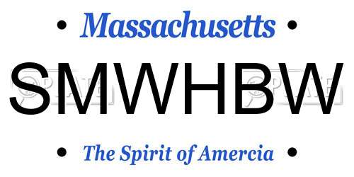 SMWHBW Massachusetts License Plate