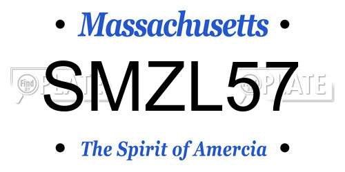 SMZL57 Massachusetts License Plate