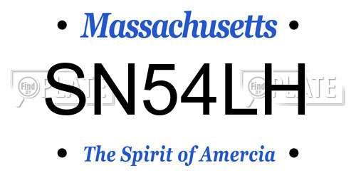 SN54LH Massachusetts License Plate