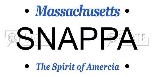 SNAPPA Massachusetts License Plate