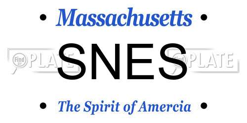 SNES Massachusetts License Plate