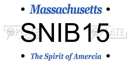 SNIB15 Massachusetts License Plate