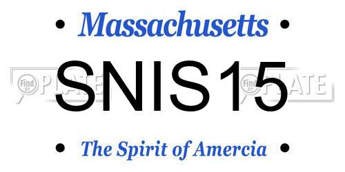 SNIS15 Massachusetts License Plate