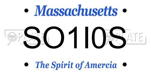 SO1I0S Massachusetts License Plate