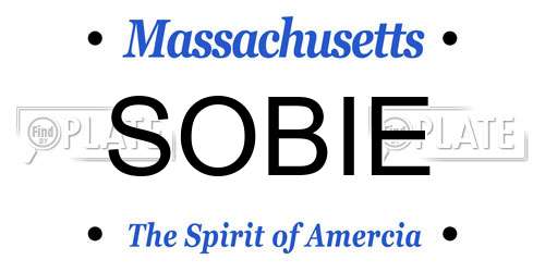 SOBIE Massachusetts License Plate