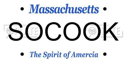 SOCOOK Massachusetts License Plate