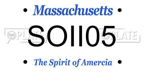 SOII05 Massachusetts License Plate