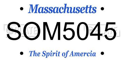 SOM5045 Massachusetts License Plate
