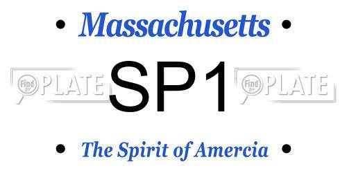SP1 Massachusetts License Plate