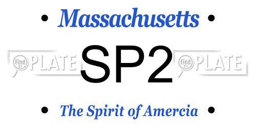 SP2 Massachusetts License Plate