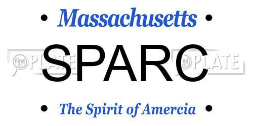 SPARC Massachusetts License Plate