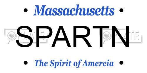 SPARTN Massachusetts License Plate