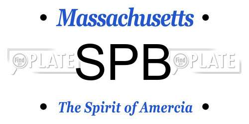 SPB Massachusetts License Plate