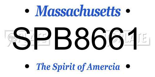 SPB8661 Massachusetts License Plate