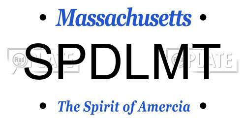 SPDLMT Massachusetts License Plate