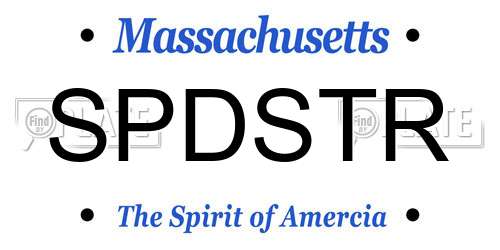 SPDSTR Massachusetts License Plate