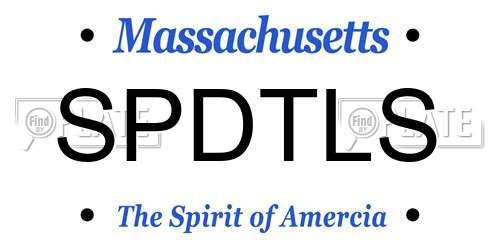 SPDTLS Massachusetts License Plate