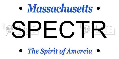 SPECTR Massachusetts License Plate