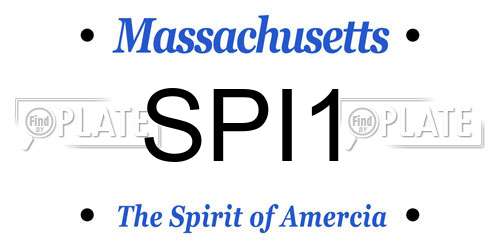 SPI1 Massachusetts License Plate