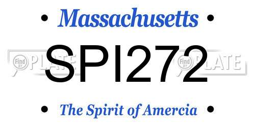 SPI272 Massachusetts License Plate