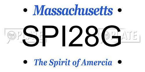 SPI28G Massachusetts License Plate