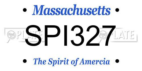 SPI327 Massachusetts License Plate