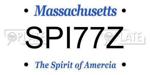 SPI77Z Massachusetts License Plate