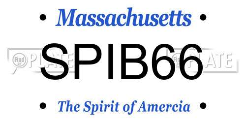 SPIB66 Massachusetts License Plate