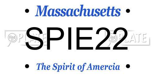 SPIE22 Massachusetts License Plate