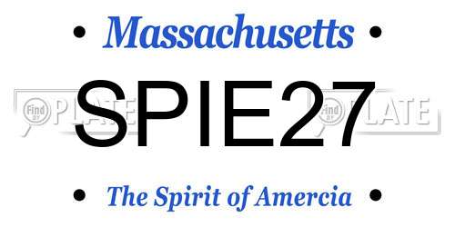 SPIE27 Massachusetts License Plate