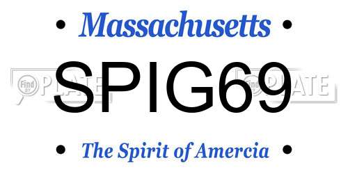SPIG69 Massachusetts License Plate