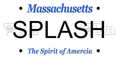 SPLASH Massachusetts License Plate