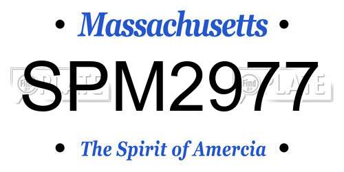 SPM2977 Massachusetts License Plate