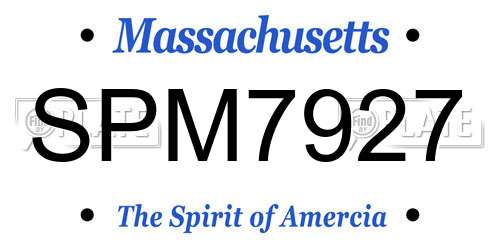 SPM7927 Massachusetts License Plate