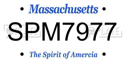 SPM7977 Massachusetts License Plate
