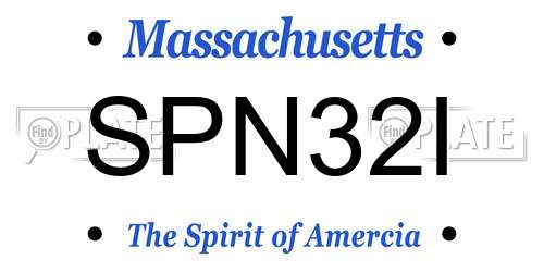 SPN32I Massachusetts License Plate