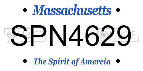SPN4629 Massachusetts License Plate