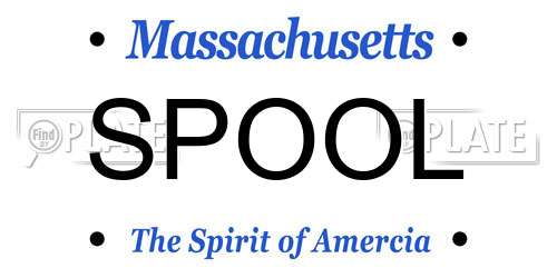 SPOOL Massachusetts License Plate