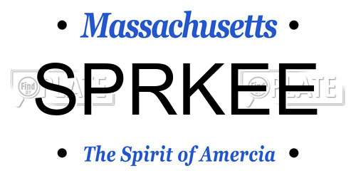 SPRKEE Massachusetts License Plate