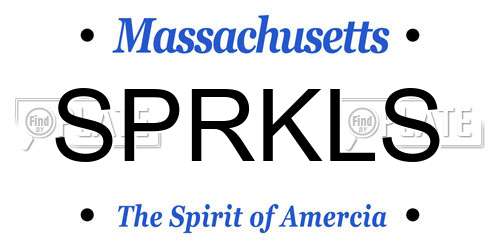 SPRKLS Massachusetts License Plate