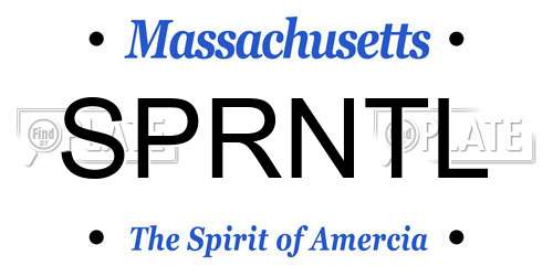 SPRNTL Massachusetts License Plate