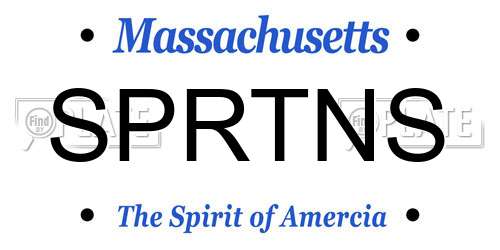 SPRTNS Massachusetts License Plate